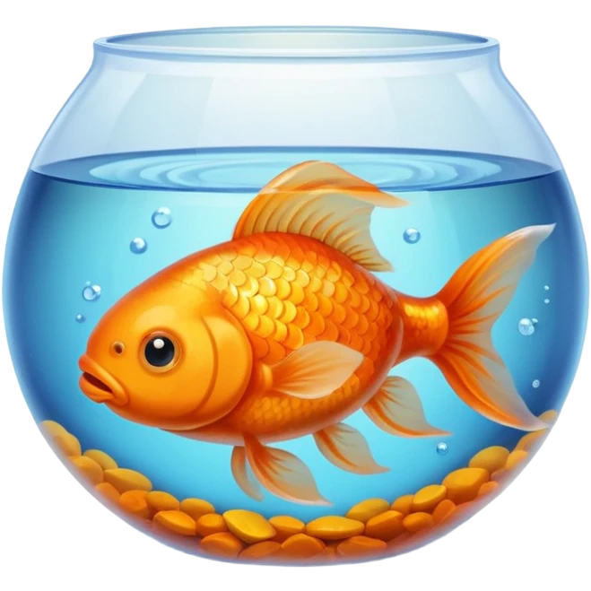 Goldfish in a fish bowl emoji