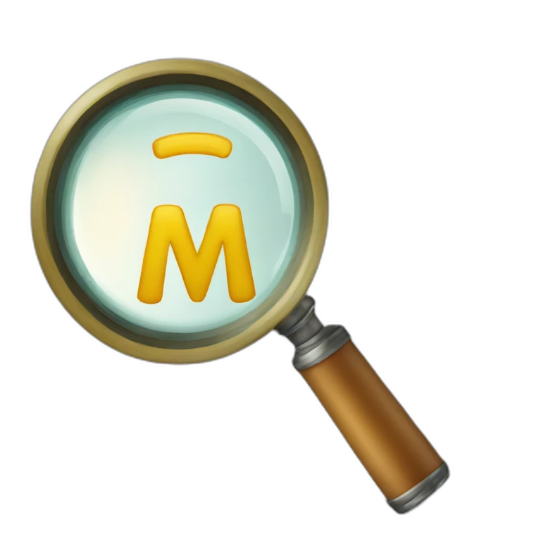 The letter W under a magnifier emoji
