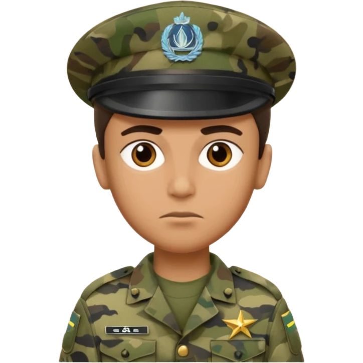 Soldaten in Tarnfarbe der salotiert und den SAS Buchstaben auf der Mütze und Uniform emoji