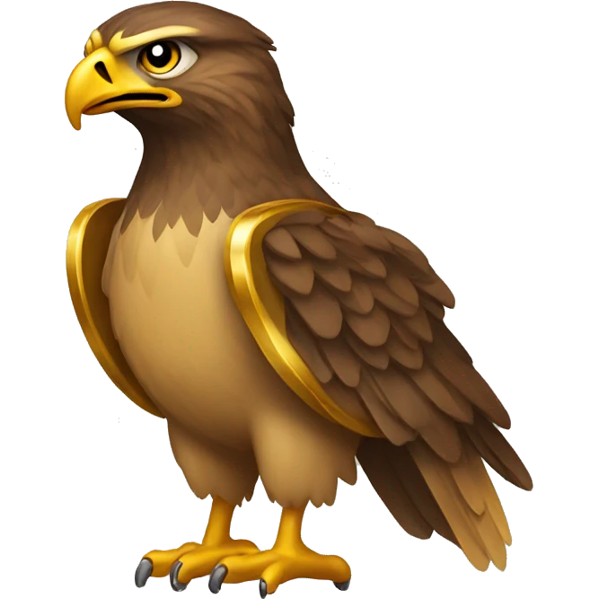  hawk with a Gold color emoji