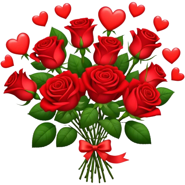 roses and hearts  emoji