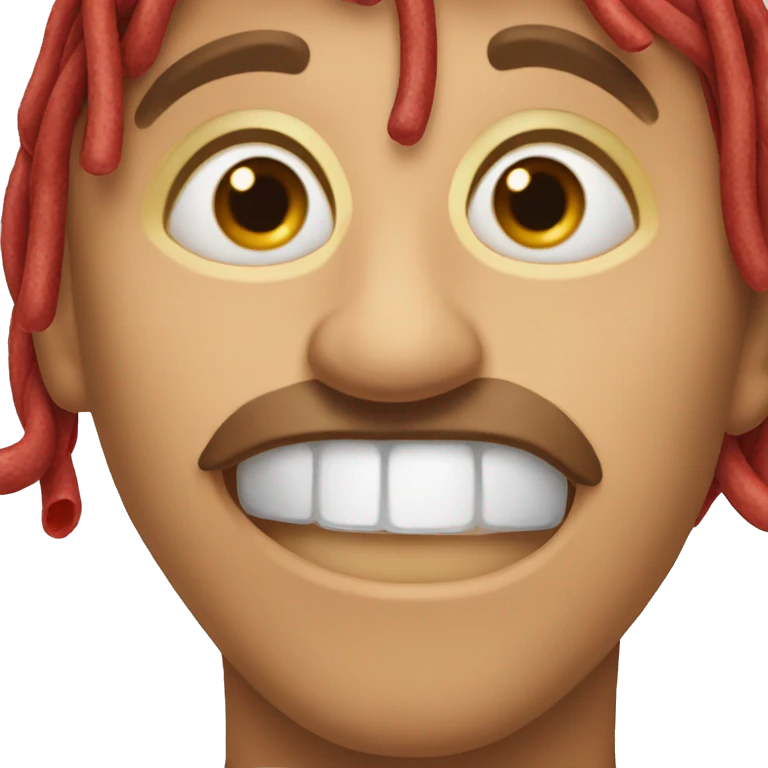 a regular emoji but in the eyes there are twizzlers emoji