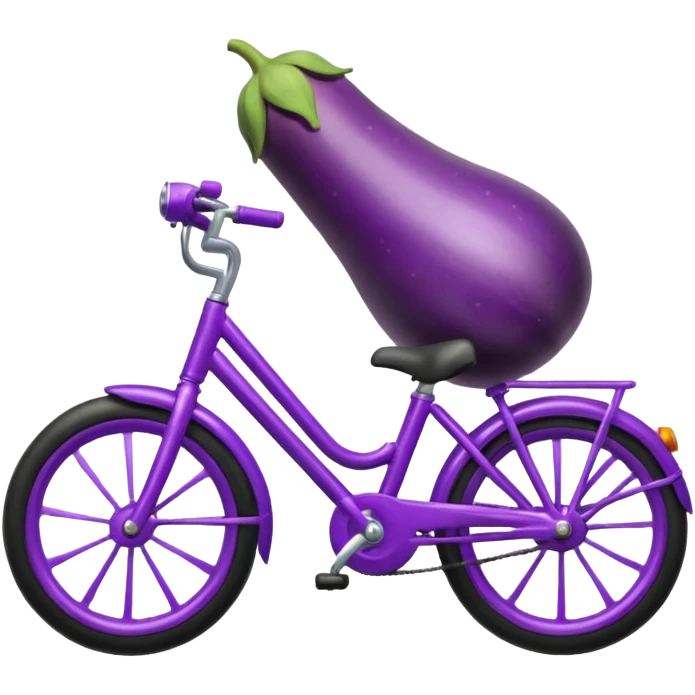 Eggplant on a bike emoji