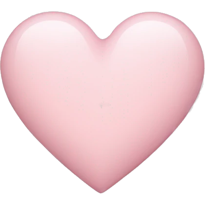 Pale pink love heart emoji
