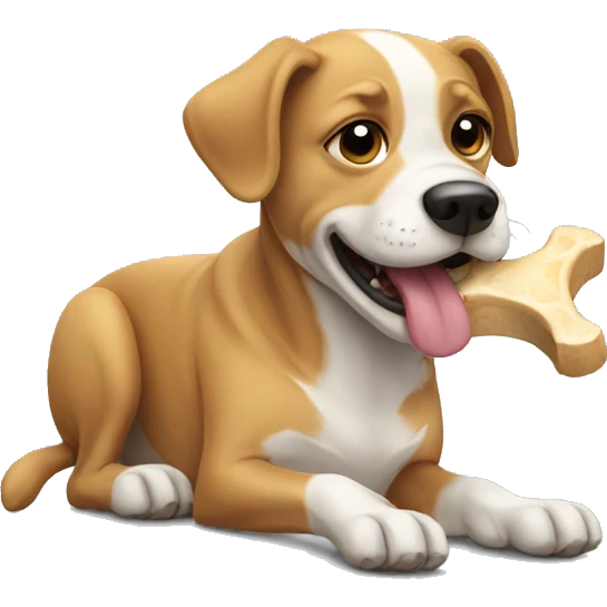 Dog eating a bone  emoji