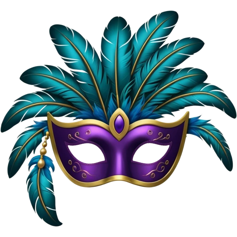 
masquerade mask with feathers emoji