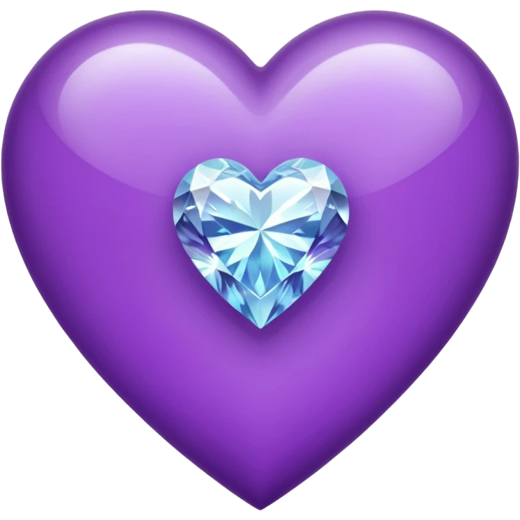 purple heart with diamond around emoji