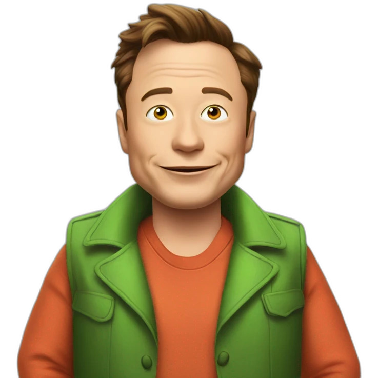 elon musk dressed as barney the dinosaur emoji