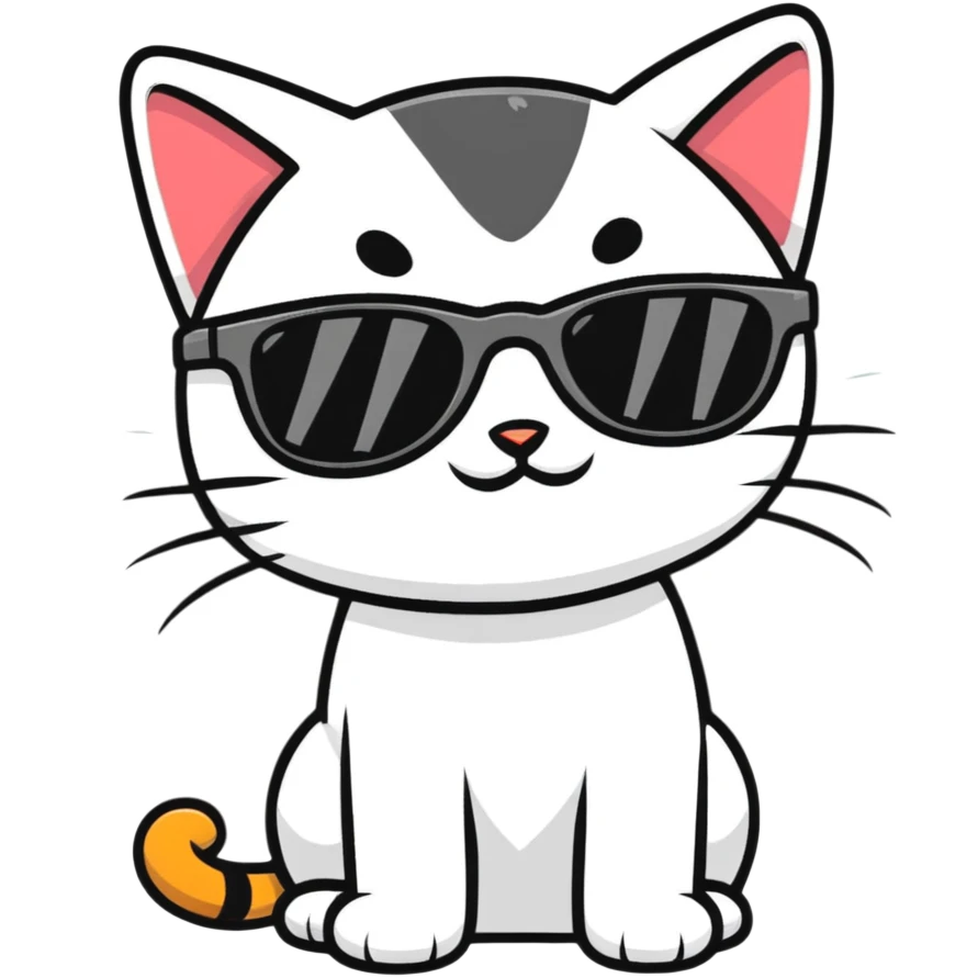 Cat with sunglasses emoji