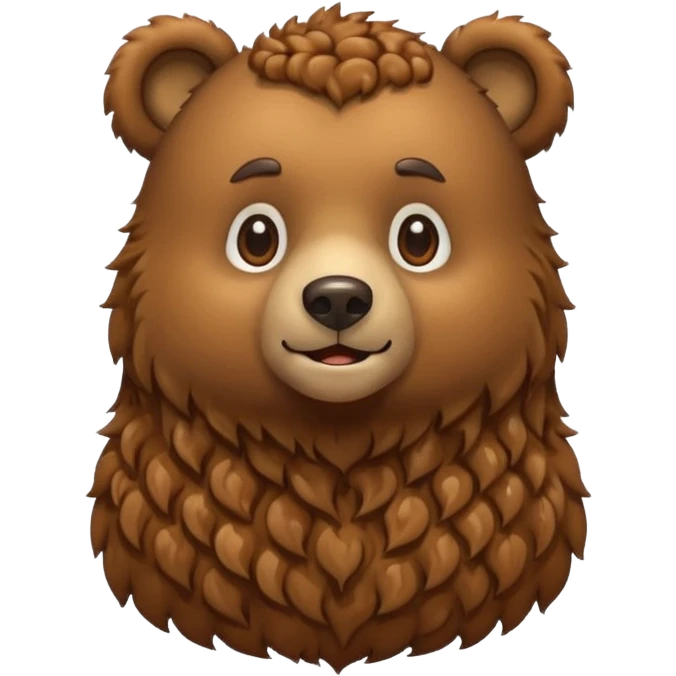 Bear with curly hair emoji