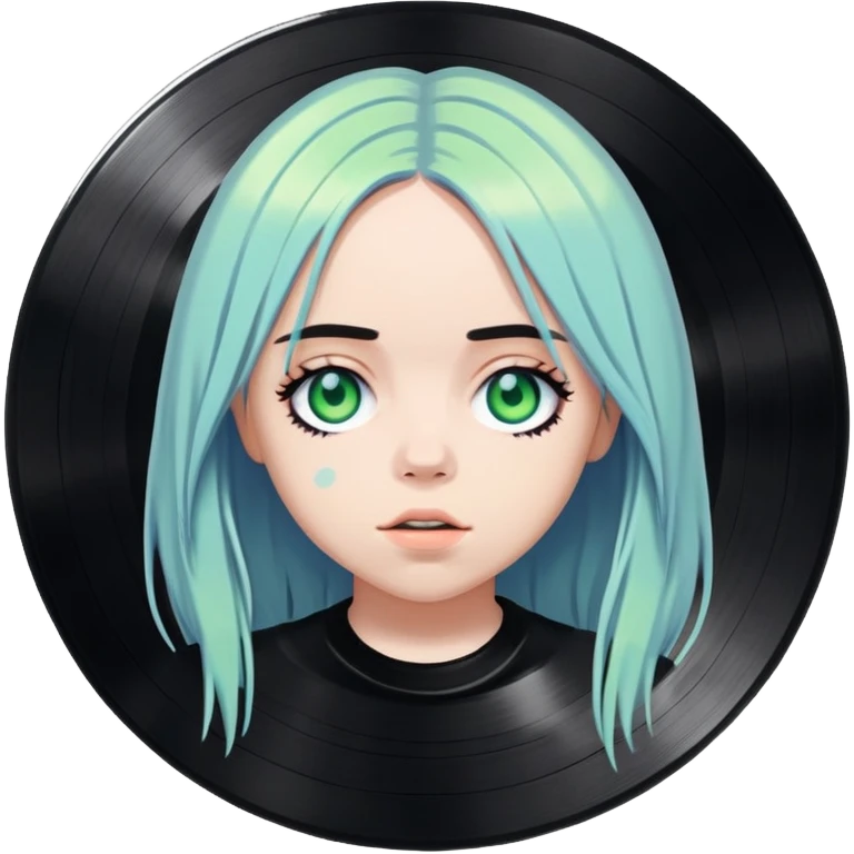 Vinyl of billie eilish emoji