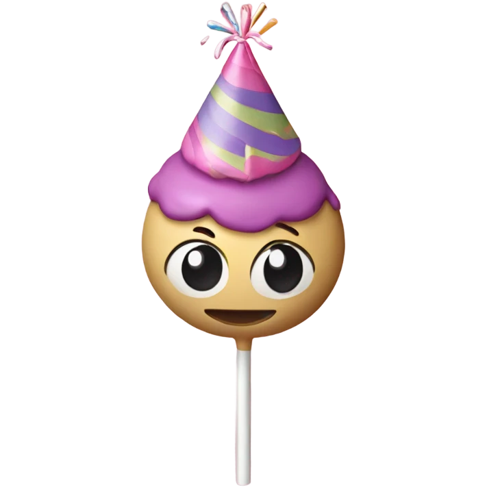 Birthday cake cake pop emoji