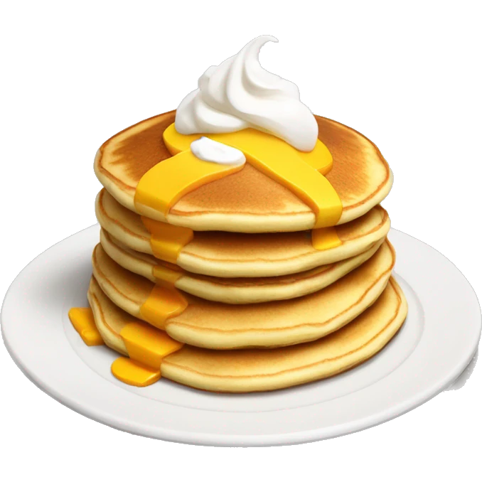 Pancake filled with mango and whipped cream emoji