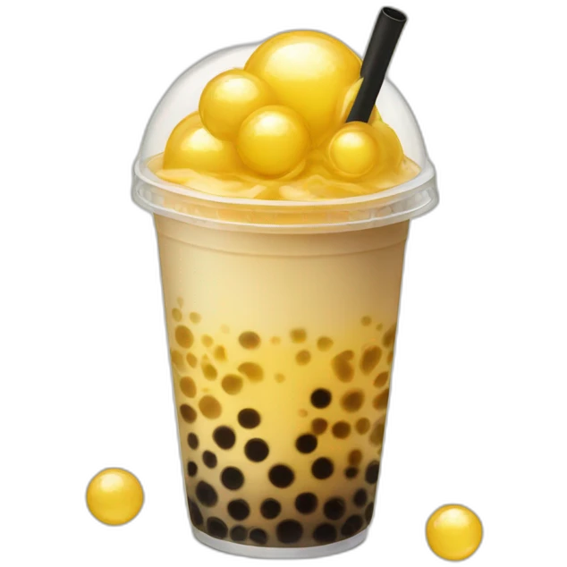 gold bubble tea emoji