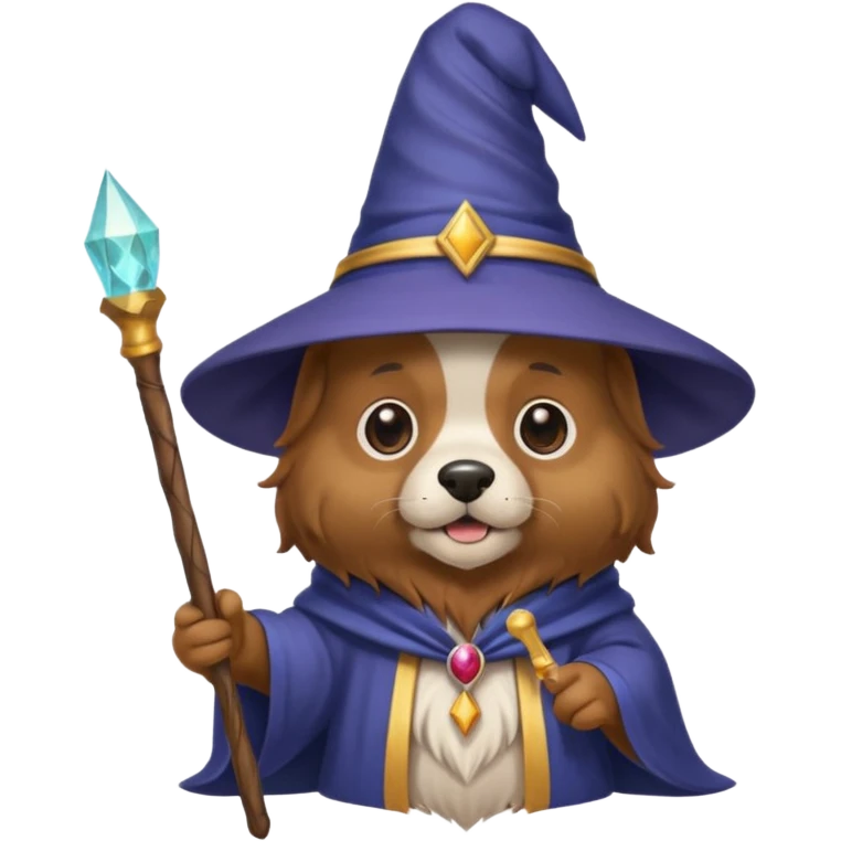 Dog wizard emoji