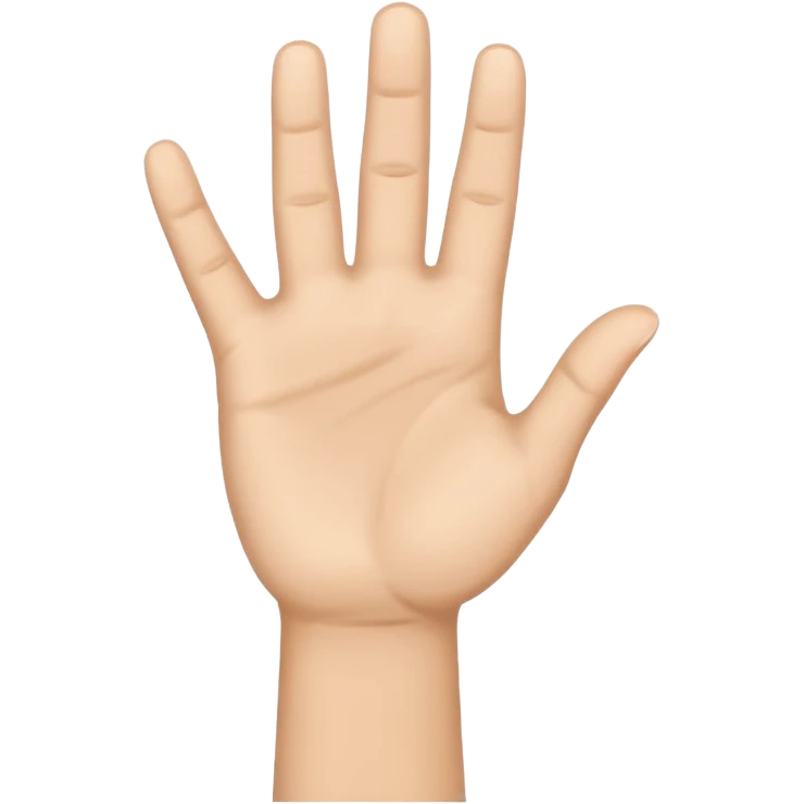  دست راست از مچ توسط دست چپ گرفته شده به سمت بالا emoji