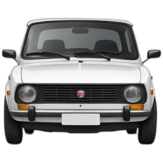 White lada fiat 125 emoji