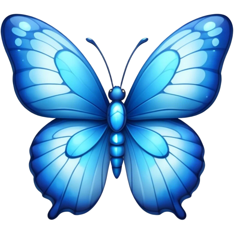 Cinematic Realistic Cute Blue Butterfly Portrait Emoji, Head tilted playfully and inquisitively, featuring beautifully patterned sapphire wings with intricate venation and a charming, petite body with round, sparkling eyes full of gentle curiosity, rendered with lifelike detail and warm natural highlights, high shine, affectionate and spirited, styled with a touch of whimsical garden magic, soft glowing outline, capturing the essence of a mischievous yet lovable blue butterfly that seems ready to flutter playfully into your arms! emoji