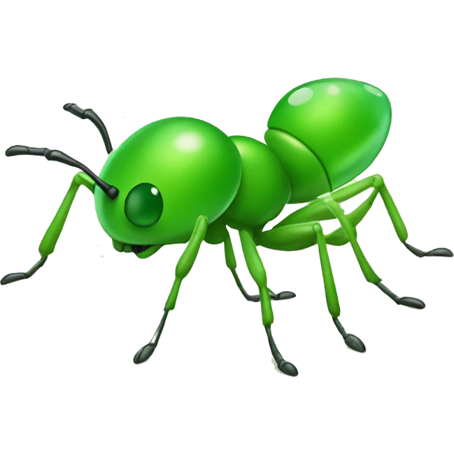 An Green ant WITH bubles  emoji