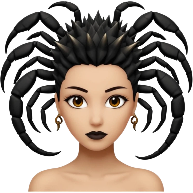 woman with a scorpion-shaped hairstyle emoji