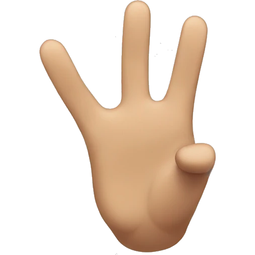 Speaks with my hand emoji