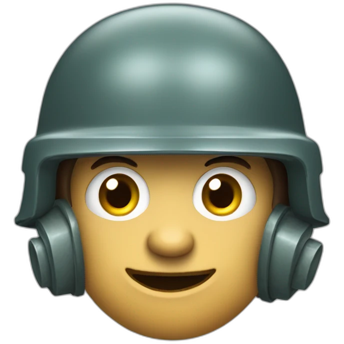 verrückter affe mit waffe und helm emoji
