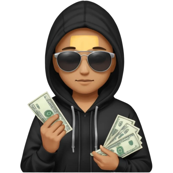 hoodie, sunglasses, money ALL DIGITAL emoji