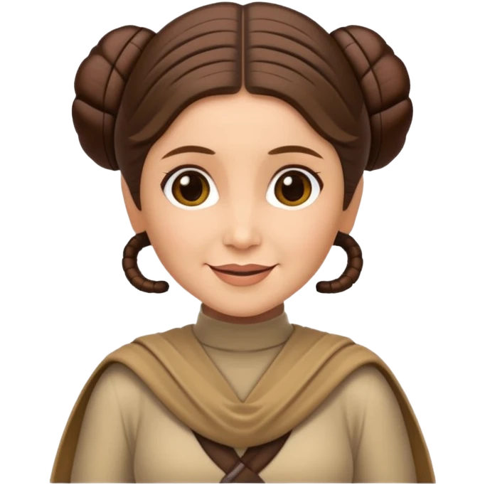 Star Wars Return of the Jedi, Princess Leia in Endor outfit, emoji style emoji