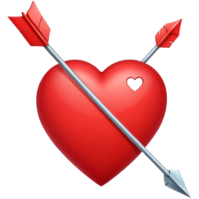 Corazón  rojo flechado emoji