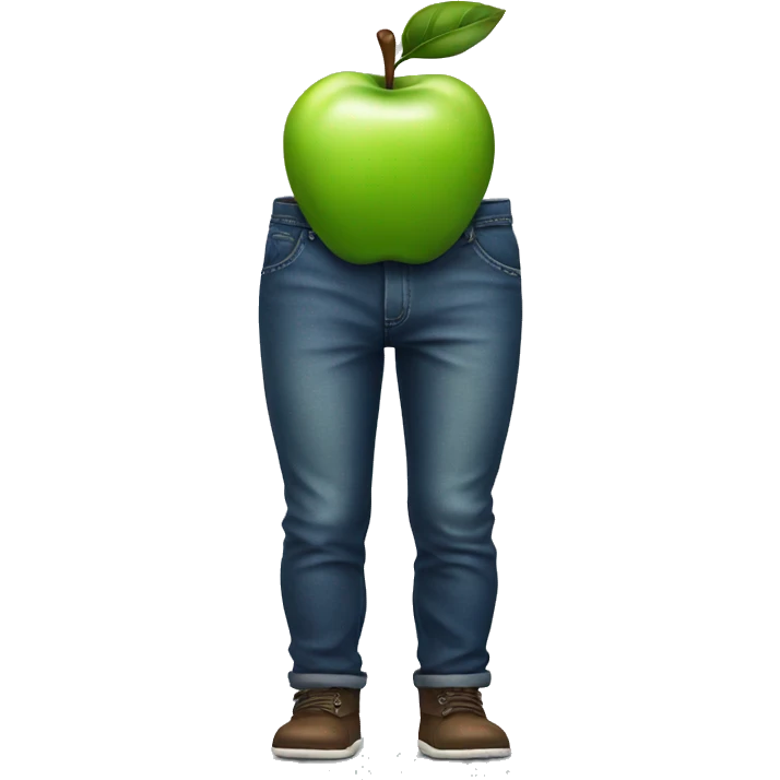 Apple wearing pants emoji