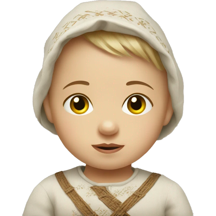 Slavic baby in a linen emoji