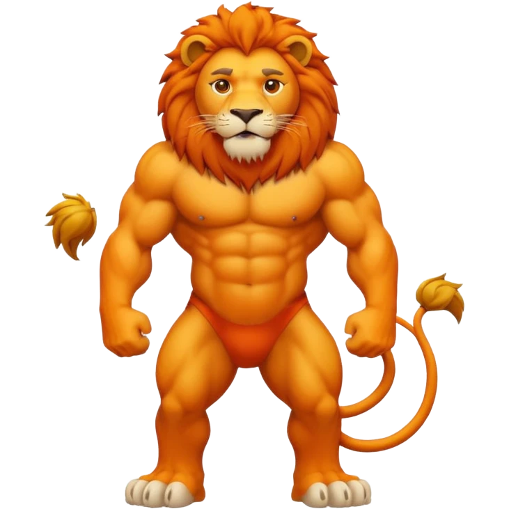 عکس شیر جنگل کچل emoji