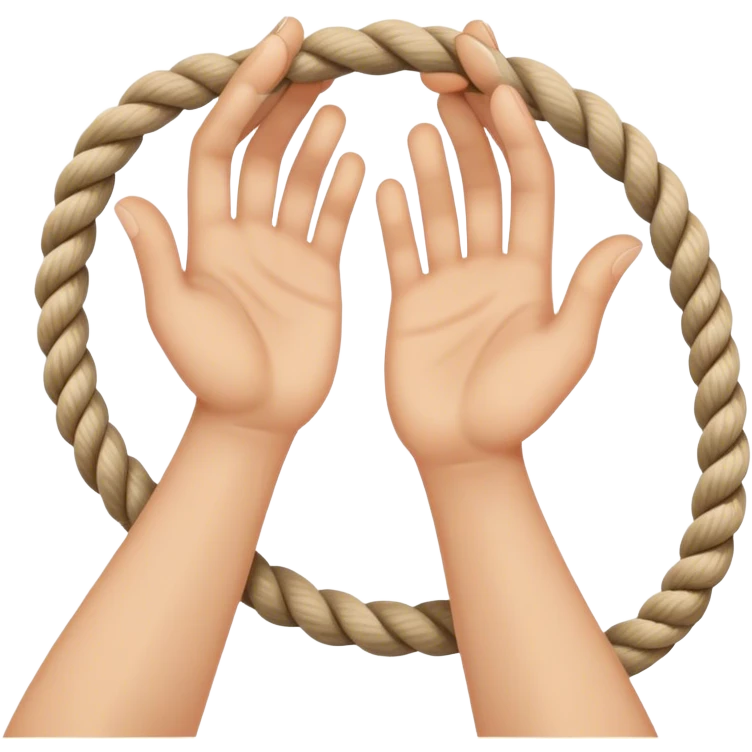 hand letting go a rope emoji