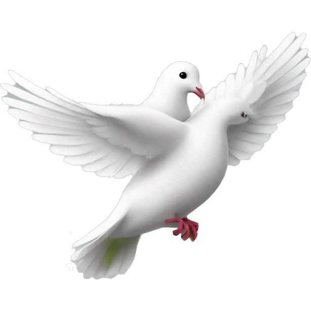 A white dove and an olive branch emoji