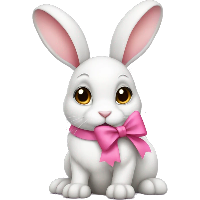 rabbit with a pink bow emoji