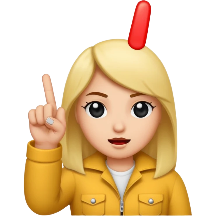 A baddie showing middle finger  emoji