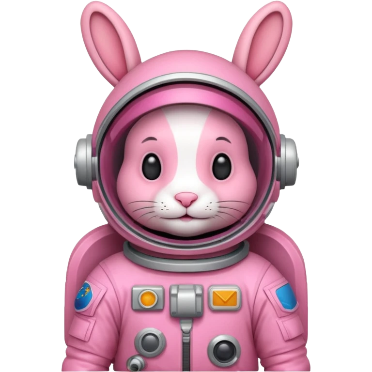 pink rabbit astronaut emoji