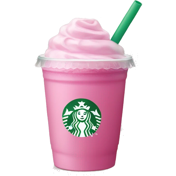 Pink Starbucks drink  emoji