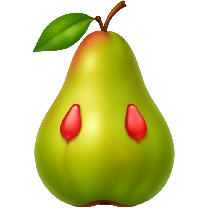 pear with red blush  emoji