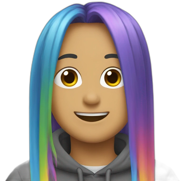 Chat arc en ciel emoji