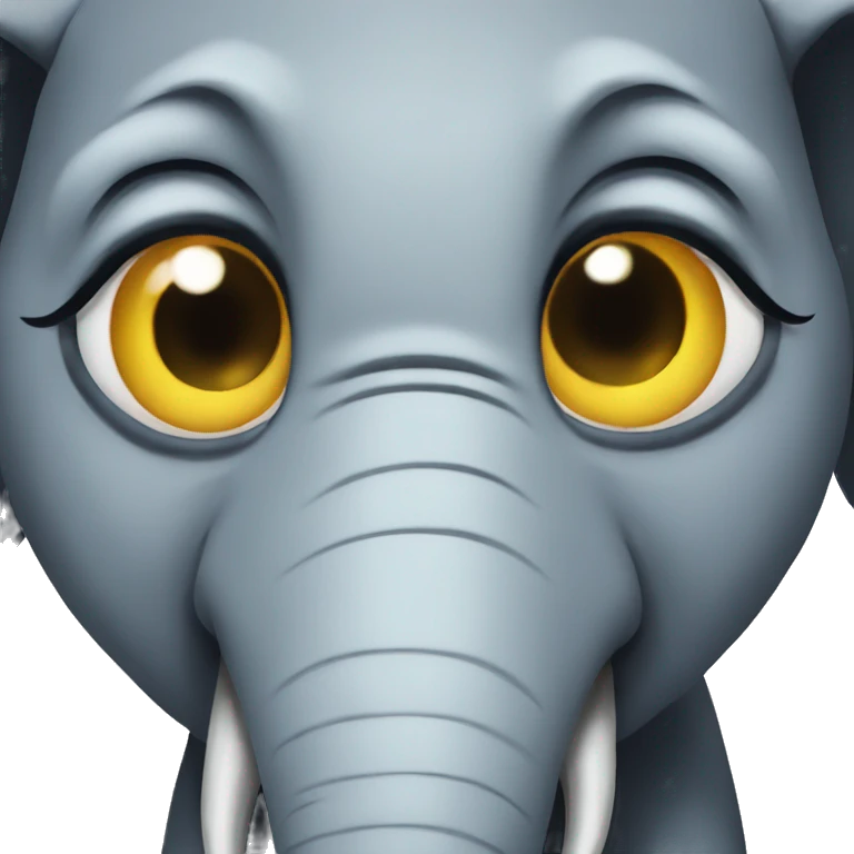 elephant with eyelashes emoji