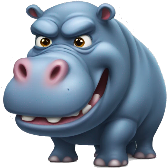 Angry hippo emoji