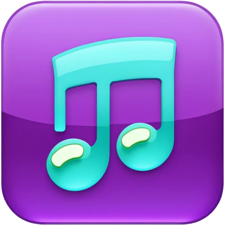 Purple and Cian Symbol Spotify app emoji