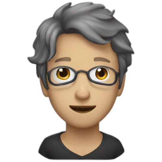 persona levantando el dedo pensando emoji