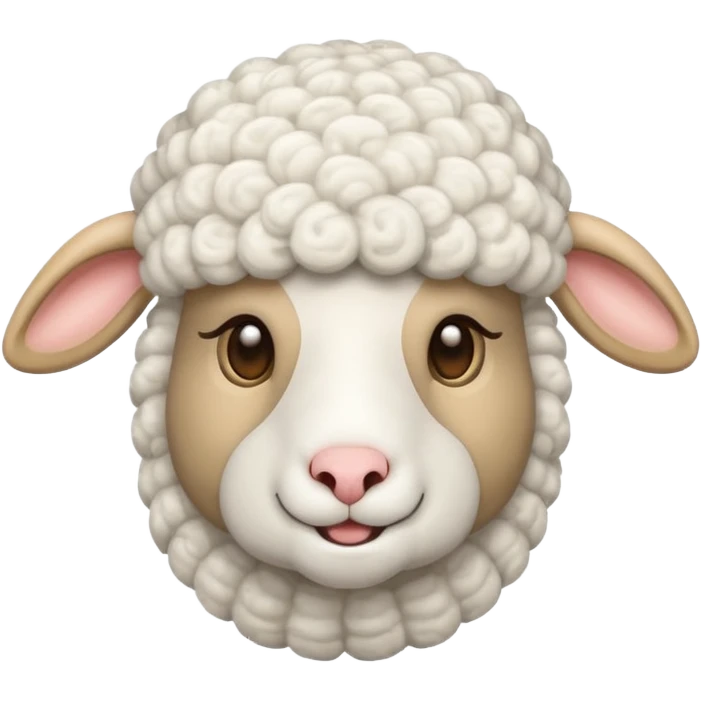 Sheep wear a wool hat emoji