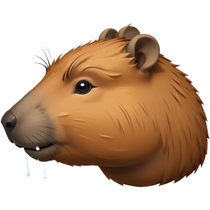 Realistic Capybara side view emoji