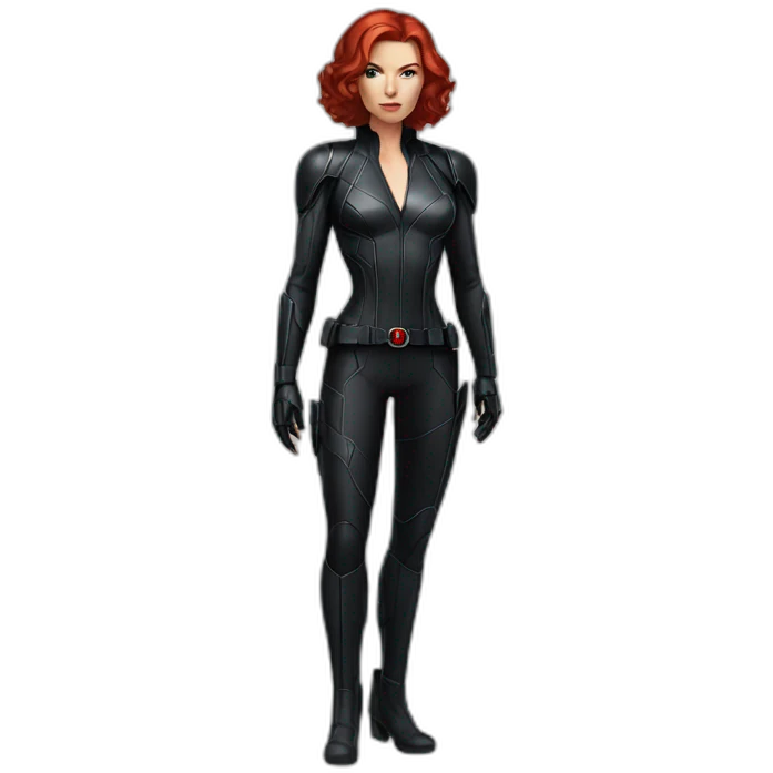 fullbody Black Widow marvel emoji