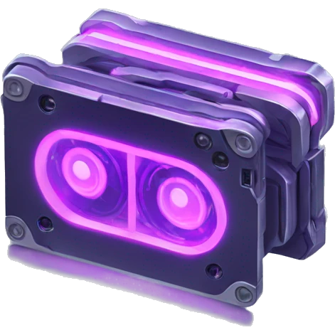 Gpu with neon lights emoji