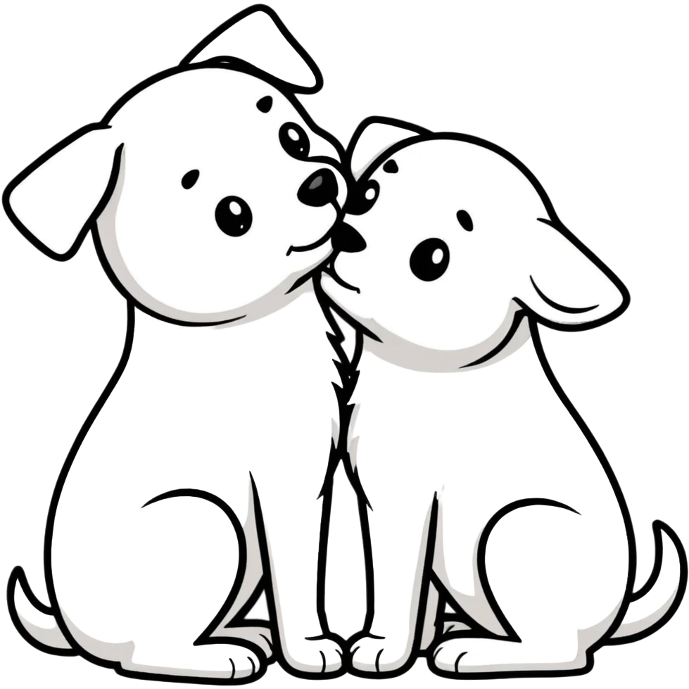 Dog kiss emoji