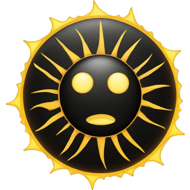 Black Sun Solar symbol emoji